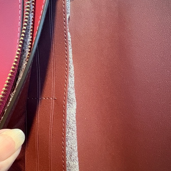 Coach Fuchsia Embossed Wallet w/ Cross body Strap and Cardholder Set - Picture 14 of 16